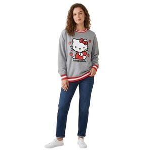 Aeropostale Women's Large Hello Kitty Cute Graphic Crewneck Sweatshirt Sweater